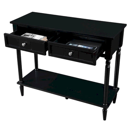 Convenience Concepts French Country 2 Drawer Hall Table with Shelf