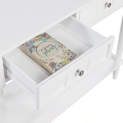Convenience Concepts French Country 2 Drawer Hall Table with Shelf