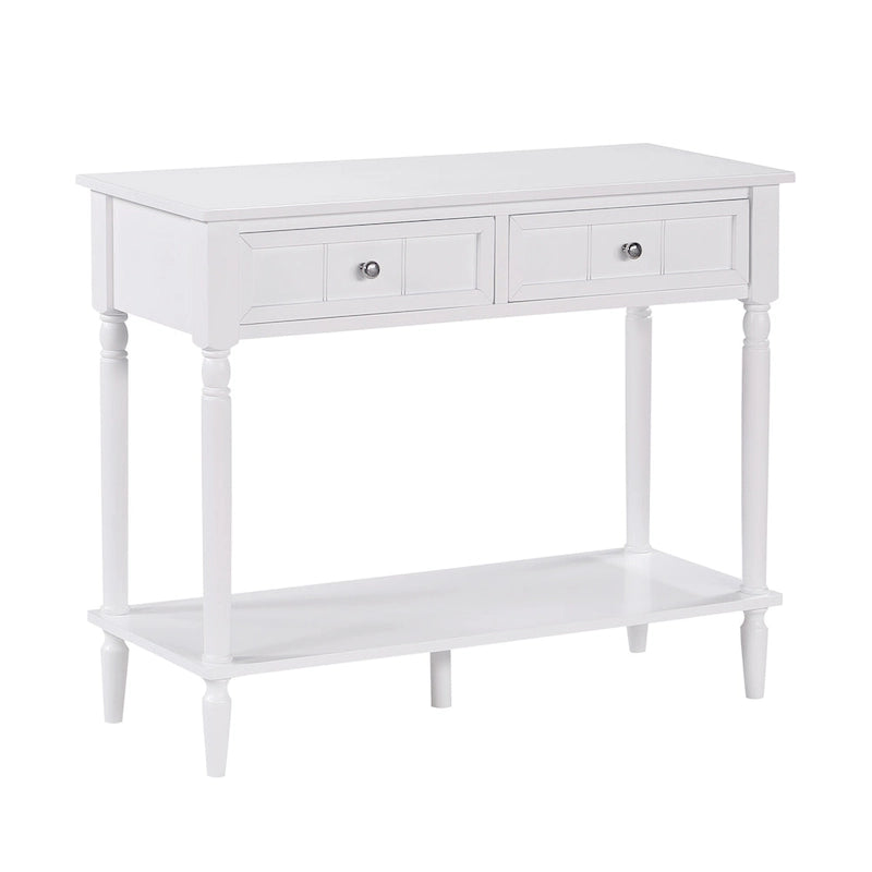 Convenience Concepts French Country 2 Drawer Hall Table with Shelf