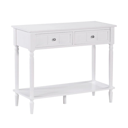 Convenience Concepts French Country 2 Drawer Hall Table with Shelf