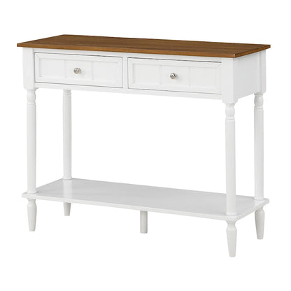 Convenience Concepts French Country 2 Drawer Hall Table with Shelf