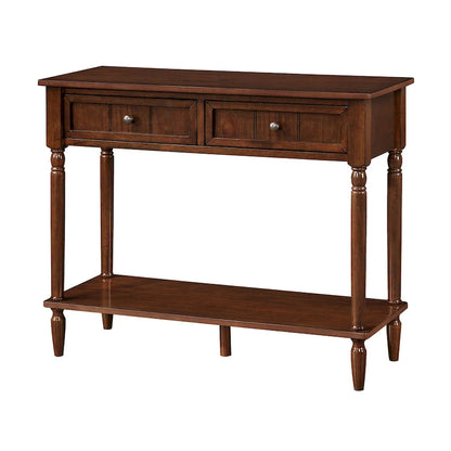 Convenience Concepts French Country 2 Drawer Hall Table with Shelf