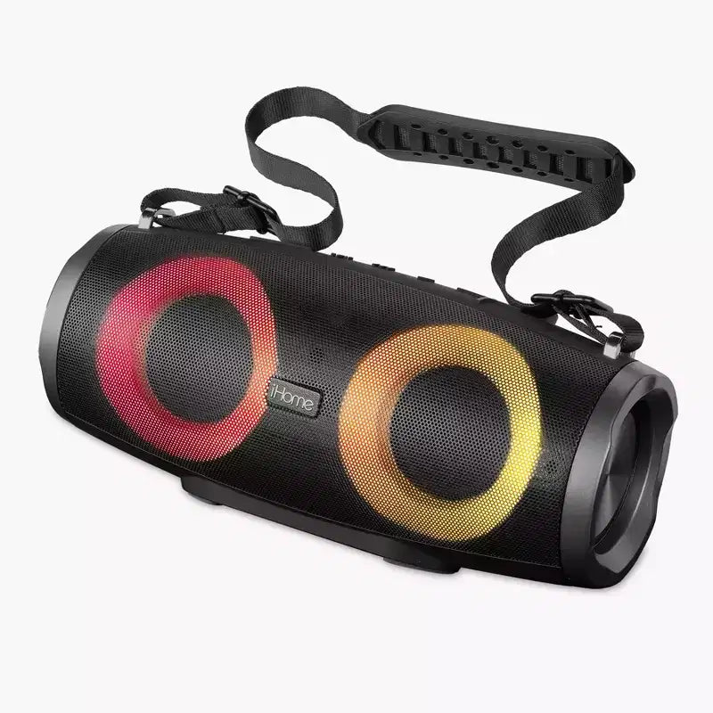 iHome Altoparlante Bluetooth Boombox con Radio FM e Luci da Festa - Nero (iBT915B)