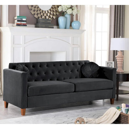 Carson Carrington Paharova Velvet Kitts Classic Sofa