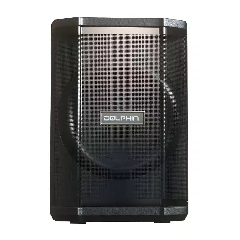 Dolphin Audio Tilt 880 Rechargeable 8-In. Portable Bluetooth Party Speaker with Tilt Function, LED Light Ring, Wireless Microphone, and Remot...