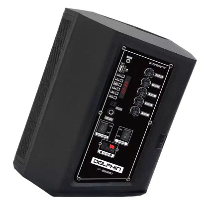 Dolphin Audio Tilt 880 Rechargeable 8-In. Portable Bluetooth Party Speaker with Tilt Function, LED Light Ring, Wireless Microphone, and Remot...