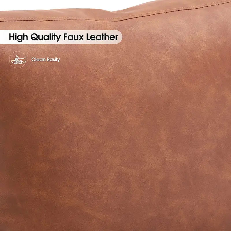 MCombo Modern Accent Chair with Upholstered Cushion, Faux Leather HQ304