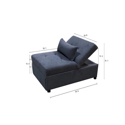 Lordear 4-1 Single futon Adjustable Sofa Bed Sofa Sleeper Folding Convertible Chair - 39.9  x 26.8