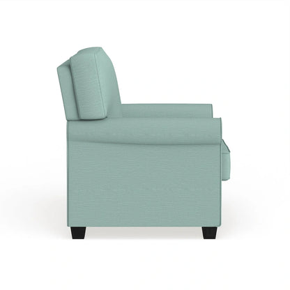 Charmayne Transitional Linen Padded Chair with Rolled Arms by Furniture of America