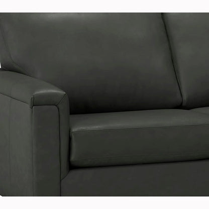 Malibu L-shaped Top-grain Leather Sectional Sofa - 122.5 x 85 x 36.5 x 35