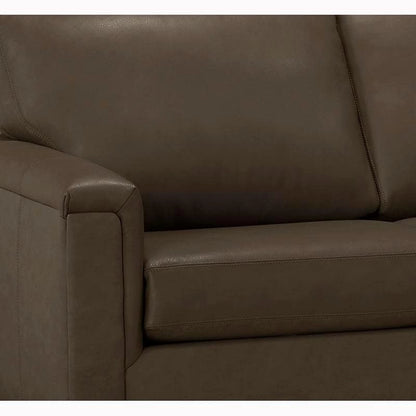 Malibu L-shaped Top-grain Leather Sectional Sofa - 122.5 x 85 x 36.5 x 35