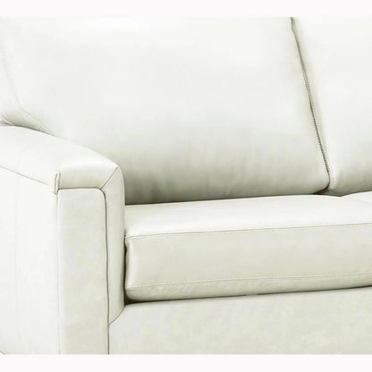 Malibu L-shaped Top-grain Leather Sectional Sofa - 122.5 x 85 x 36.5 x 35