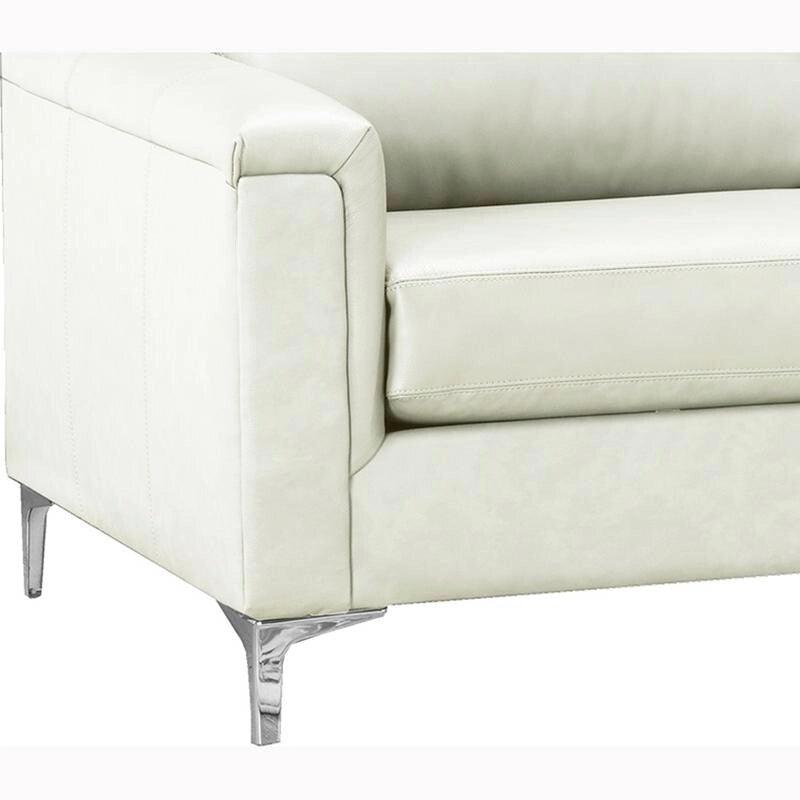 Malibu L-shaped Top-grain Leather Sectional Sofa - 122.5 x 85 x 36.5 x 35