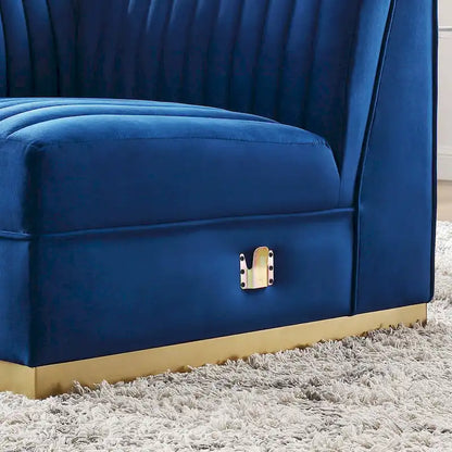 Sanguine Channel Tufted Performance Velvet Modular Sectional Sofa Left Corner Chair