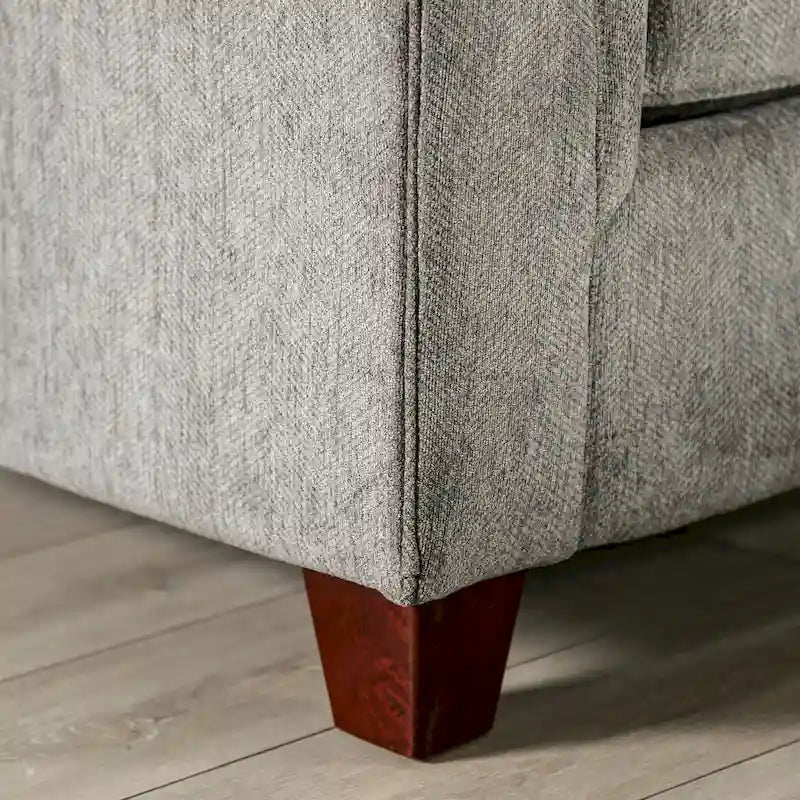 Mecia Transitional Chenille Rolled Arms 2-Piece Sofa Set by Furniture of America