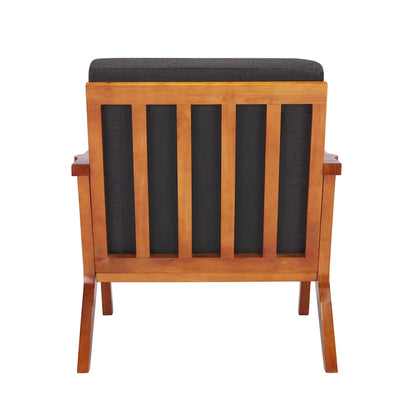 Porthos Home Clia Fabric Accent Chair with Rubberwood Frame, Removable Cushions