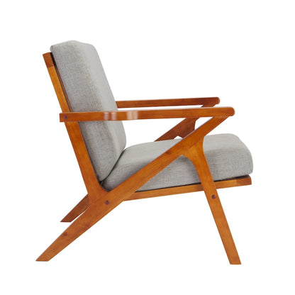 Porthos Home Clia Fabric Accent Chair with Rubberwood Frame, Removable Cushions