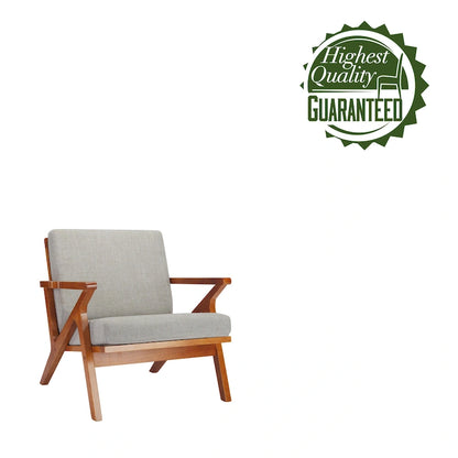 Porthos Home Clia Fabric Accent Chair with Rubberwood Frame, Removable Cushions