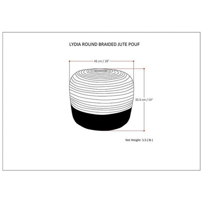 WYNDENHALL Maron Round Pouf