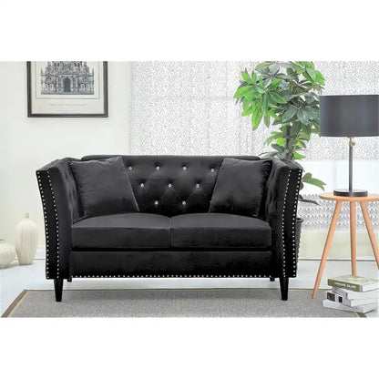 Gracewood Hollow Sukikim Velvet Loveseat