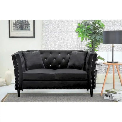 Gracewood Hollow Sukikim Velvet Loveseat