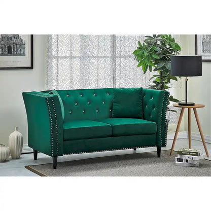Gracewood Hollow Sukikim Velvet Loveseat