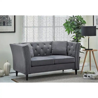 Gracewood Hollow Sukikim Velvet Loveseat