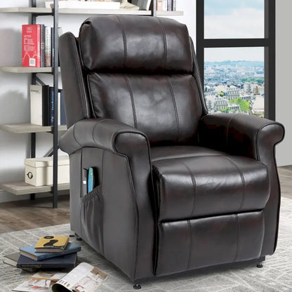 GZMR Faux Leather Elderly Power Lift Recliner Chair