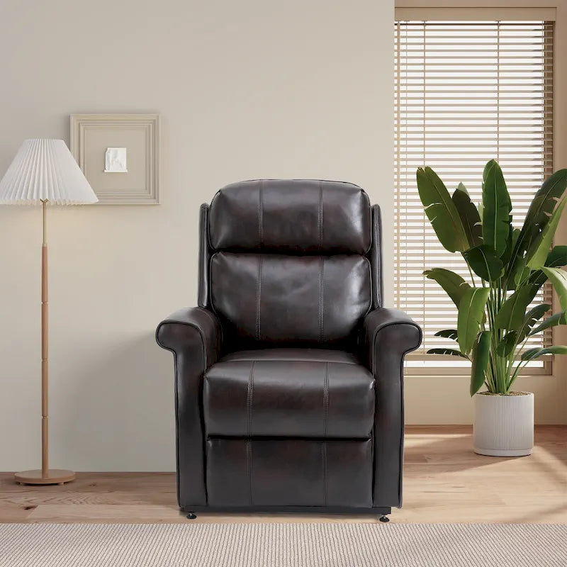 GZMR Faux Leather Elderly Power Lift Recliner Chair