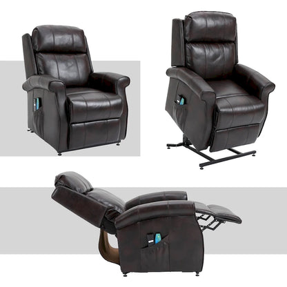 GZMR Faux Leather Elderly Power Lift Recliner Chair