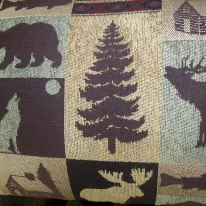 Hickory Log Footstool