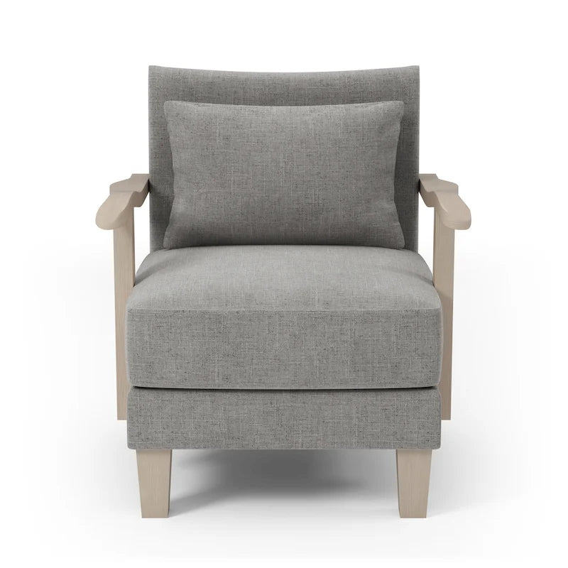 Perth Contemporary Grey Fabric Cushioned Accent Chair by Furniture of America
