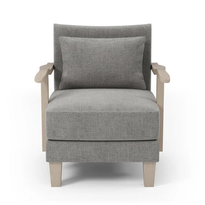 Perth Contemporary Grey Fabric Cushioned Accent Chair by Furniture of America