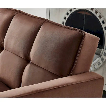 Comfortable Velvet Multi-position Sleeper Sofa Bed