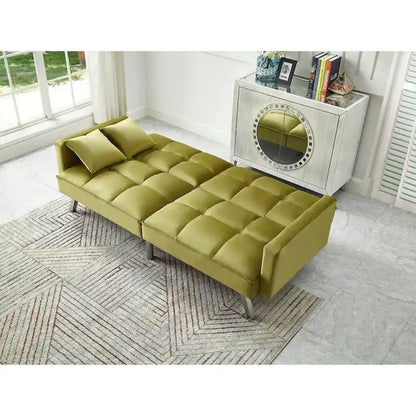 Comfortable Velvet Multi-position Sleeper Sofa Bed