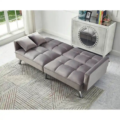 Comfortable Velvet Multi-position Sleeper Sofa Bed