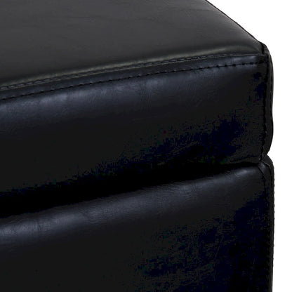 York Upholstered Quilted Stitched Flip-Top Storage Bench