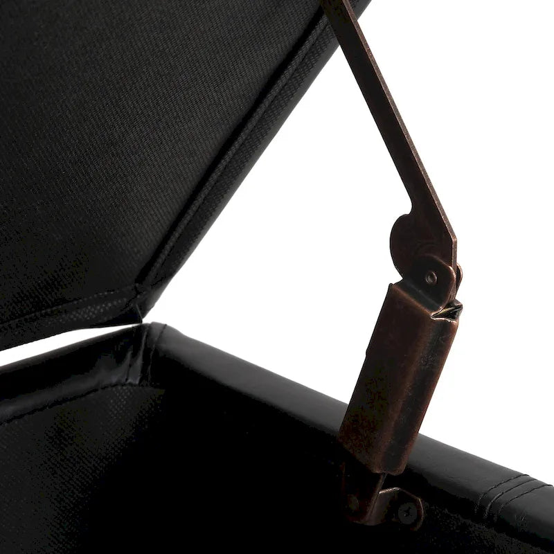 York Upholstered Quilted Stitched Flip-Top Storage Bench