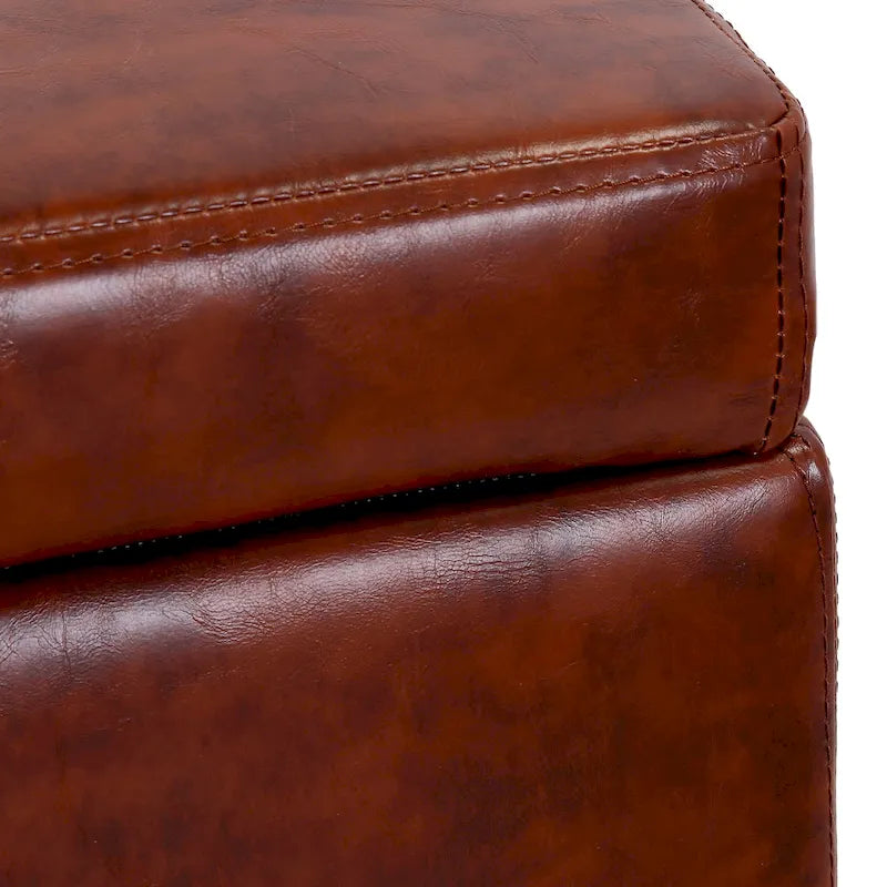 York Upholstered Quilted Stitched Flip-Top Storage Bench