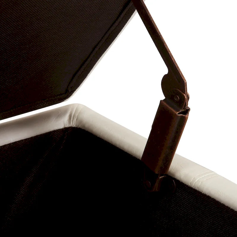 York Upholstered Quilted Stitched Flip-Top Storage Bench