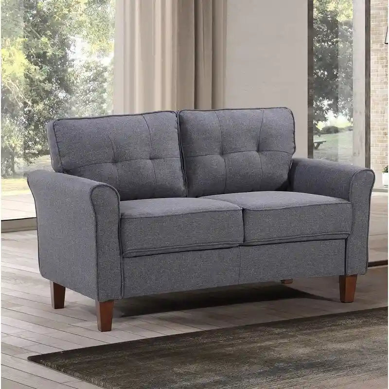 Kouchouk 54.5  Linen Flared Arm Loveseat