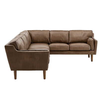 Darius Tan Oxford Leather Sectional Sofa by iNSPIRE Q Modern