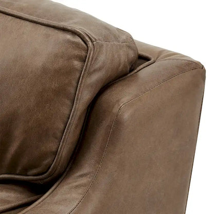 Darius Tan Oxford Leather Sectional Sofa by iNSPIRE Q Modern