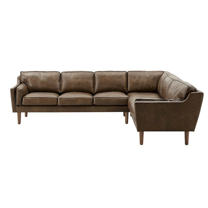 Darius Tan Oxford Leather Sectional Sofa by iNSPIRE Q Modern