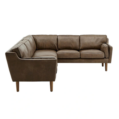 Darius Tan Oxford Leather Sectional Sofa by iNSPIRE Q Modern