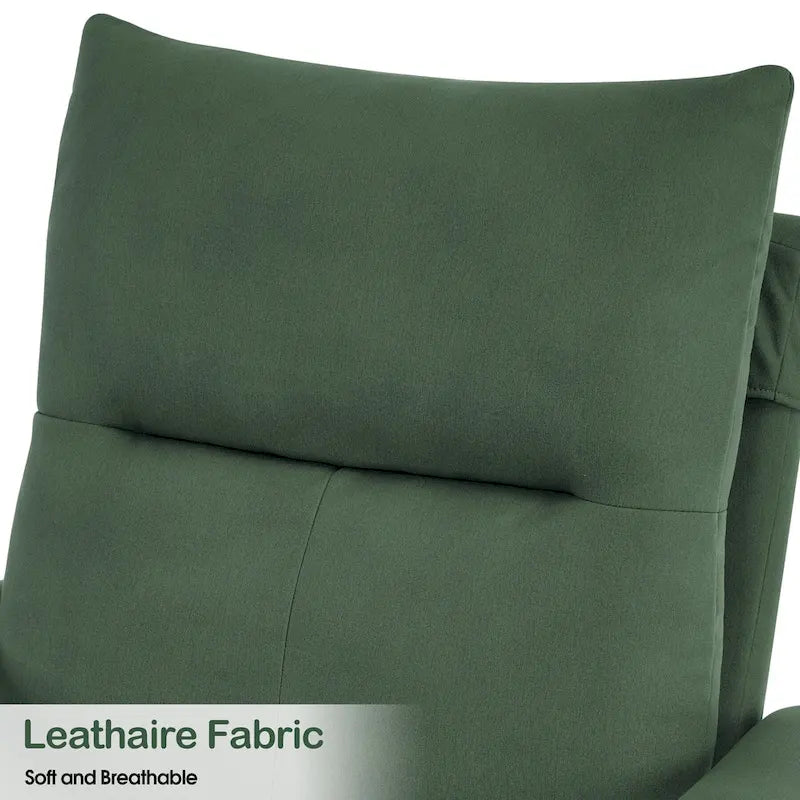 MCombo Accent Recliner with Ottoman, Armchairs with Adjustable Backrest for Living Room Bedroom, Leathaire Fabric 4233