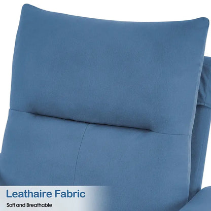 MCombo Accent Recliner with Ottoman, Armchairs with Adjustable Backrest for Living Room Bedroom, Leathaire Fabric 4233