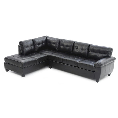 Gallant 111 in. W 2-piece Faux Leather L Shape Sectional Sofa - 78 L x 111 W x 32 H