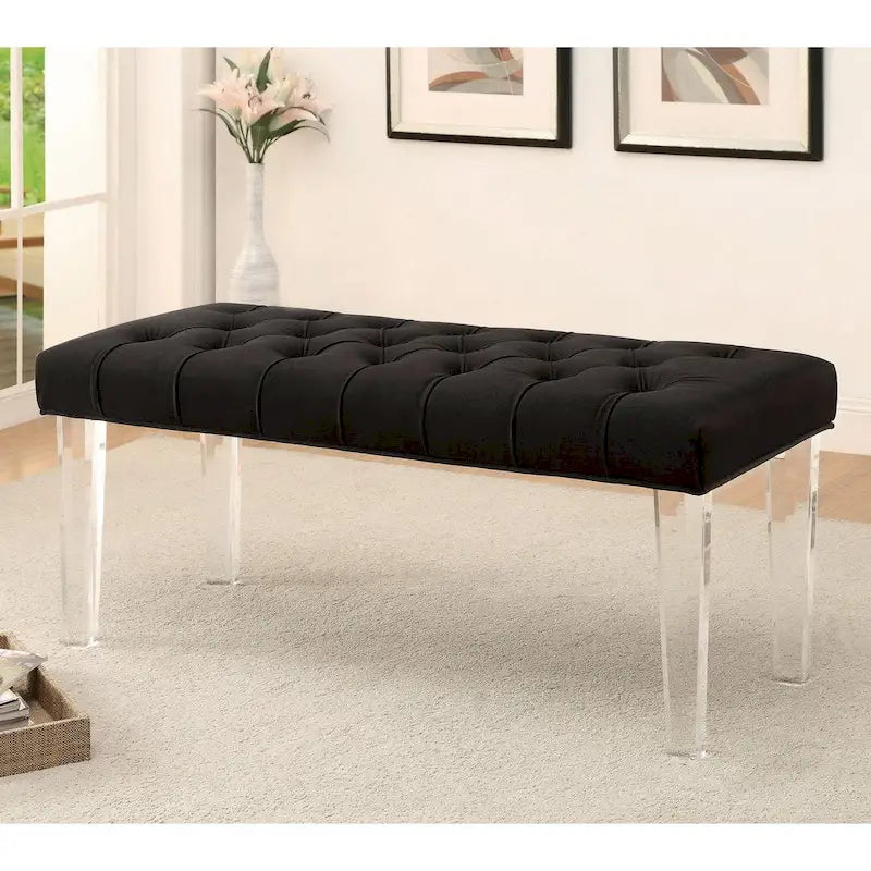 Bral Contemporary Fabric Tufted Accent Bench by Furniture of America