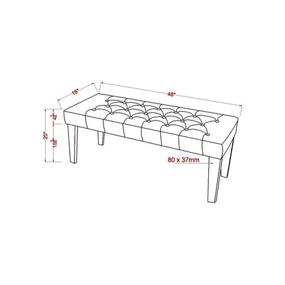 Bral Contemporary Fabric Tufted Accent Bench by Furniture of America